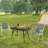 WOLTU Campingstuhl Faltbar, 2er Set, Faltstuhl Klappstuhl Komfortable, Angelstuhl Ultraleichter mit Armlehnen für Picknick, Outdoor, Wandern, Garten, Balkon, Dunkelgrau, CPS8151dgr-2 Bild 4