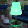 RGB LED Solar Tischleuchte, schwarz, weiß, Farbwechsel, H 30 cm Bild 5