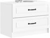 vidaXL Nachttisch Hochglanz Weiß 62 x 34,5 x 44,5 cm Holzwerkstoff 895699 Bild 2