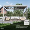 Weide 'Classic' Pergola, freistehend, Aluminium / Stahl beige, 300 x 400 x 255 cm Bild 5