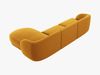 Micadoni 4-Sitzer Samtstoff Ecke rechts Sofa Miley | Bezug | Beinfarbe Black Plastic, Gelb Bild 3