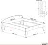 Zirbenbett Massivholzbett "Rosi" metallfrei 180 x 220 cm 48 cm mit Kopfteil Bild 5