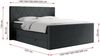 Boxspringbett KING EIGAR, mit einer Doppelmatratze, einem genähten Kopfteil - 120x200 - Dunkelgrau Stoff - H3 Bild 5
