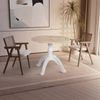 CLP Esstisch Roswell Ø 90 cm Shabby Chic runde Tischplatte aus massivem Ulmenholz,natura/weiß Bild 3