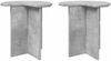 vidaXL Beistelltisch 2 pcs Betongrau Ø 39 x 38 cm Holzwerkstoff 8001086 Bild 2