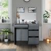 Schminktisch Sherry Grau 90 cm mit LED Beleuchtung und Hocker Vicco Bild 5