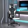 vidaXL Gaming-Stuhl Schwarz und Weiß Kunstleder 3143692 Bild 2