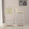 CLP Barhocker Hover stapelbar Stoffbezug Vierfußgestell bis 150 kg,creme chrom Bild 2