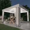 vidaXL Pavillon mit Doppeldach & LED-Lichterkette 3x3 m Weiß 3070302 Bild 2