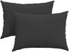 vidaXL Sofakissen 2 Stück Schwarz 70 x 50 cm Stoff 42013771 Bild 2
