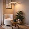 s.luce Ring LED-Stehleuchte Ø 60cm mit Touchdimmer Schwarz Bild 5
