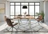 Esstisch Akazie 160x90x76 natur lackiert / Epoxid schwarz, U-Beine silber matt EPOXY Bild 3
