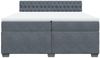 vidaXL Boxspringbett mit Matratze Dunkelgrau 200x200 cm Samt 3286409 Bild 4