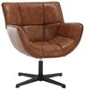 WAHSON OFFICE CHAIRS Loungesessel Armlehnstuhl Sessel aus PU-Leder, drehbar mit Metallbeinen Bild 4