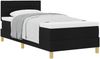 vidaXL Boxspringbett mit Kissen mit Kopfteil Schwarz 80 x 200 cm Stoff 3338799 Bild 2