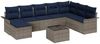 vidaXL Gartensofa-set mit Kissen 9 pcs Grau Poly-Rattan 3345495 Bild 2