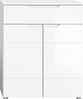 xonox. home Garderobe Solero X7WA9603 Schuhkommode Beistellschrank Schrankkommode Stauraummöbel in Weiß Nachbildung und weiß Hochglanz tiefzieh, ca. B/H/T: 80 x 97 x 37 cm Bild 2