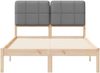 vidaXL Bettgestell mit gepolstertem Kopfteil Hellgrau 120 x 190 cm 877994 Bild 5