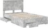vidaXL Bettrahmen mit Kopfteil Beton Grau 120 x 190 cm Holzwerkstoff 3411335 Bild 5