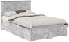 vidaXL Bettrahmen mit Kopfteil Beton Grau 120 x 190 cm Holzwerkstoff 3411335 Bild 2