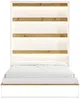 Vente-unique - RAPILI Bett Holz, Platte BeigeWeiß - B 50 cm239,2 cm x H 225,2 cm x L 179 cm Bild 4