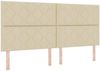 vidaXL Boxspringbett mit Matratze mit LED Creme 200 x 200 cm Stoff 3342975 Bild 2