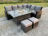 Fimous High Back Rattan Gartenmöbel Sets Gas Feuer Grube Esstisch Set Gas Heizung Rechte Ecke Sofa Kleine Fußhocker 8 Sitzer Bild 4