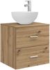 vidaXL Badezimmermöbel-Set 4 pcs Artisan-Eiche Ingenieurholz und Glas 3406750 Bild 5