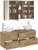 vidaXL Badezimmermöbel-Set 4 pcs Artisan-Eiche Ingenieurholz und Glas 3406750 Bild 3