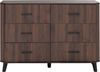 Kommode HWC-P42, Sideboard Schrank Anrichte, 6 Schubladen 86x120x40cm ~ Walnuss-Optik Bild 5