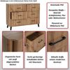 Kommode HWC-P42, Sideboard Schrank Anrichte, 6 Schubladen 86x120x40cm ~ Walnuss-Optik Bild 2