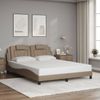 vidaXL Bettgestell "Viana" mit LED ohne Matratze Cappuccino-Braun 160x200 cm 3214033 Bild 4