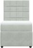 vidaXL Boxspringbett mit Matratze Hellgrau 90x200 cm Samt 3292238 Bild 4