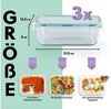 GOURMETmaxx Frischhaltedose Glas-Frischhaltedosen Klick-it 6tlg. - luftdicht, Glas, mit 4-fach-Klickverschluss Spülmaschinengeeignet Bild 2