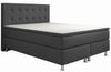 M-Punkt24 Boxspringbett Boxspringbett MONZA 180x200 cm (Grau / Anthrazit, mit 7 Zonen Taschenfederkern-Matratze, inkl. Topper), SOFORT LIEFERBAR Bild 2