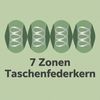 M-Punkt24 Boxspringbett Boxspringbett MONZA 180x200 cm (Grau / Anthrazit, mit 7 Zonen Taschenfederkern-Matratze, inkl. Topper), SOFORT LIEFERBAR Bild 4