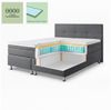M-Punkt24 Boxspringbett Boxspringbett MONZA 180x200 cm (Grau / Anthrazit, mit 7 Zonen Taschenfederkern-Matratze, inkl. Topper), SOFORT LIEFERBAR Bild 3
