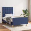 Einzelbett mit Kopfteil Stoff Blau 80x200 cm Bild 2