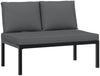 vidaXL 2-tlg. Garten-Sofagarnitur mit Kissen Schwarz Aluminium 3283703 Bild 3