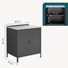 Outdoor Schrank Bolognano 92x80x50 cm Schwarz, matt [casa. pro] Bild 2
