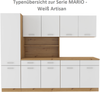 Spülenschrank Buffet Küche Mario 100 Küchenzeile Einbauküche Weiss Eiche Artisan Bild 3