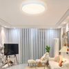 style home LED Deckenleuchte Flach Rund Deckenlampe aus Metall, Warmweiß 3000K, 24W/36W/48W, LED fest integriert, nicht dimmbar, Warmweiß 3000K, Weiß 40*40*4cm für Schlafzimmer Wohnzimmer Küche Büro Flur Diele Bild 3