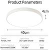 style home LED Deckenleuchte Flach Rund Deckenlampe aus Metall, Warmweiß 3000K, 24W/36W/48W, LED fest integriert, nicht dimmbar, Warmweiß 3000K, Weiß 40*40*4cm für Schlafzimmer Wohnzimmer Küche Büro Flur Diele Bild 4