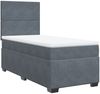 vidaXL Boxspringbett mit Matratze Dunkelgrau 90x200 cm Samt 3293105 Bild 5
