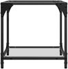 vidaXL Couchtische mit Glasplatte 2 Stk. Transparent 40x40x40 cm Stahl 845963 Bild 4