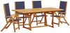 vidaXL 5-tlg. Garten-Essgruppe Massivholz Akazie und Textilene 3279302 Bild 2