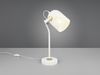 Retro Schreibtischlampe MIXA schwenkbar aus Metall Weiß Gold, Höhe 45cm Bild 3