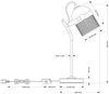 Retro Schreibtischlampe MIXA schwenkbar aus Metall Weiß Gold, Höhe 45cm Bild 5