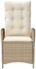 vidaXL Gartensessel mit Kissen 2 Stk. Verstellbar Beige Poly Rattan 365268 Bild 5