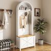 Multifunktionaler Garderobenschrank mit Schuhregal, Ablage & Haken – Hall Tree für Eingangsbereich, langlebiger MDF Korpus, modernes Design, stabile Eisenfüße, praktische Aufbewahrung Bild 3